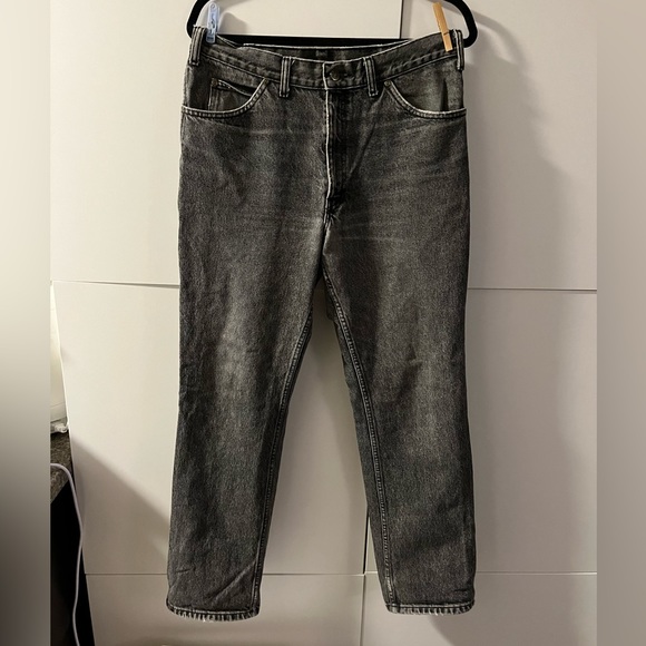 Lee Denim - Vintage Lee washed straight black jeans